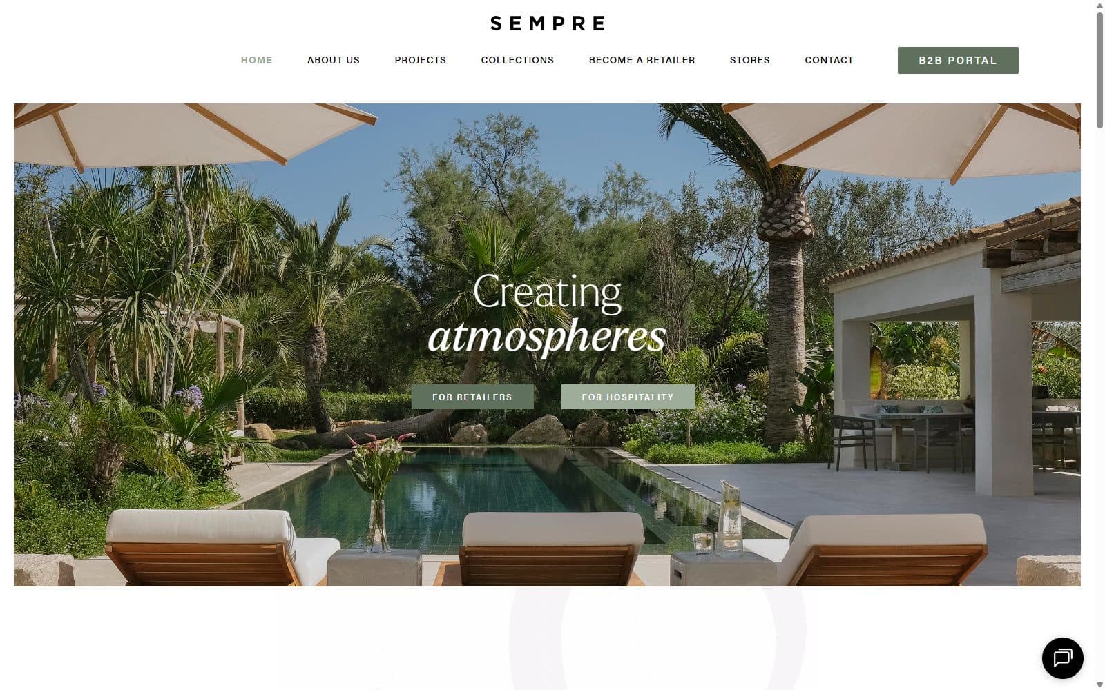 De website van Sempre Website
